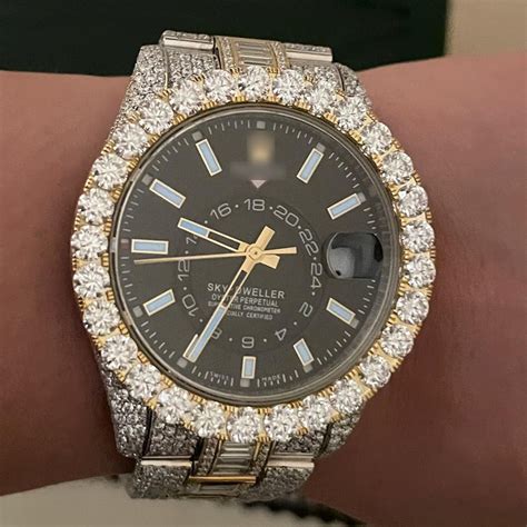 iced out moissanite watches.